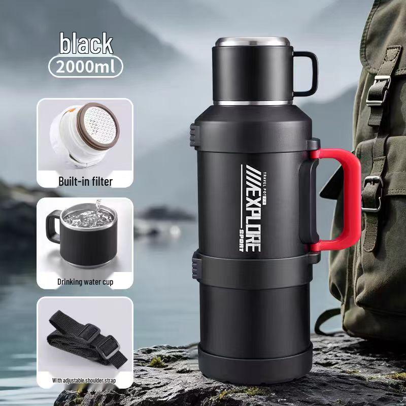 316 Stainless Steel Outdoor Thermos Flask - Large Capacity Portable Sports & Camping Water Bottle
