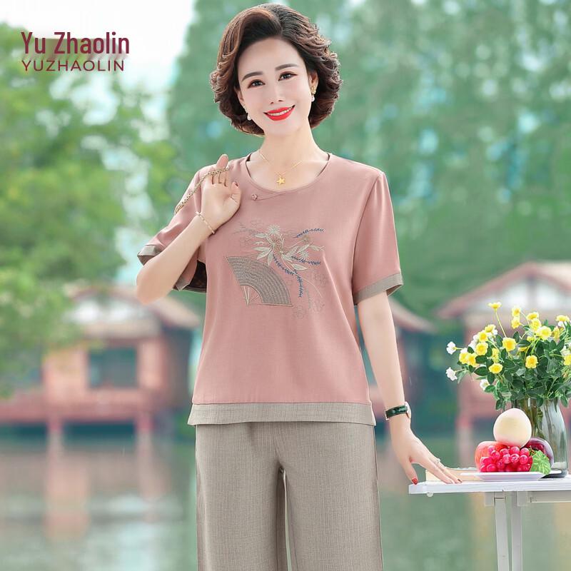 YUZHAOLIN Women s Embroidered Summer Casual Set 3XL