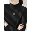 La Chapelle Women's Casual Solid Color Polo Collar Knit Pullover