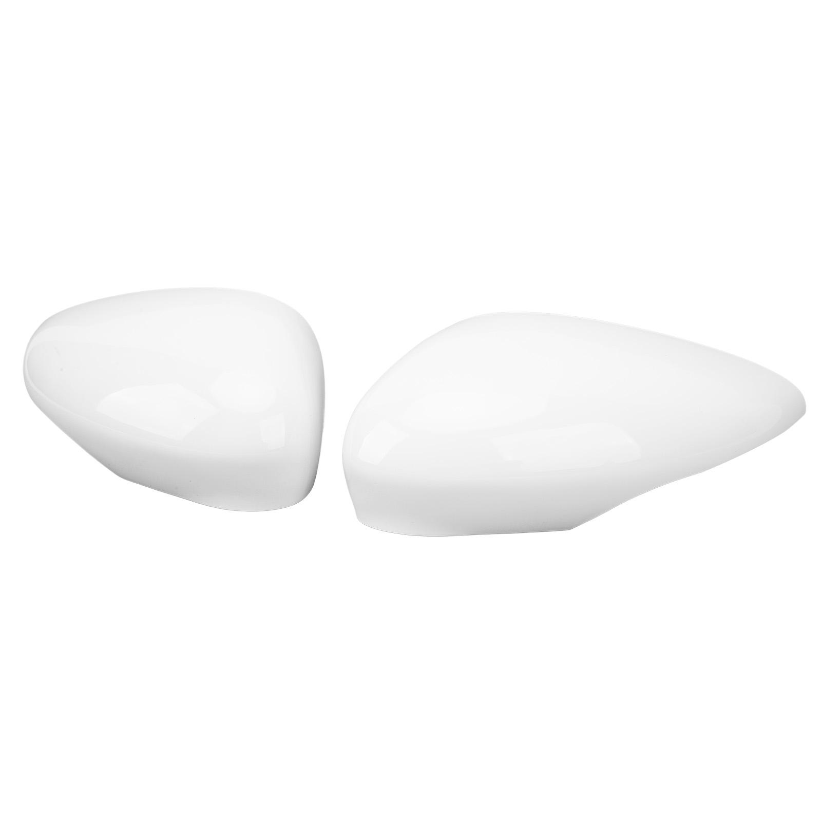 

1pair Rearview Mirror Cap 1594546 White Wing Mirror Cover Cap Replacement for Ford Fiesta MK7 2008 to 2017