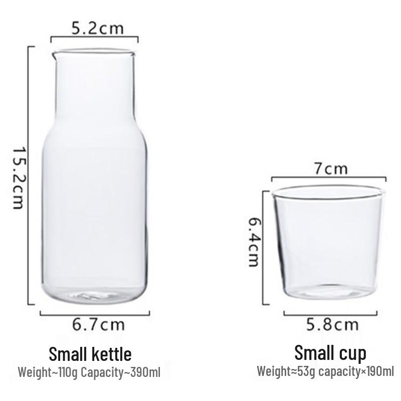 Changbaosen High Borosilicate Glass Carafe & Cup Set