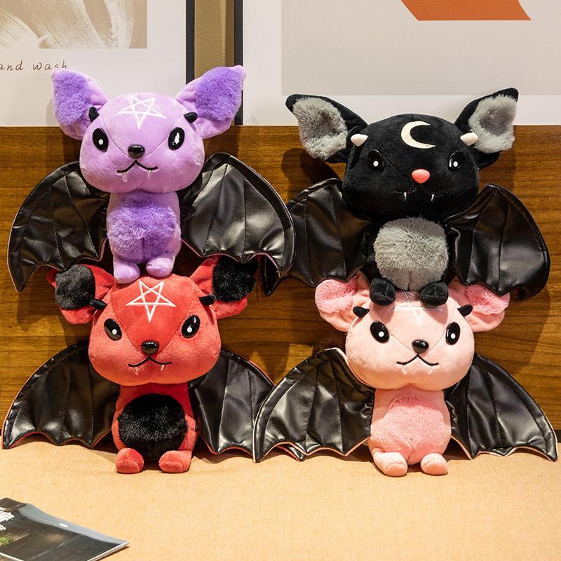 Cute Dark Series Bat Doll Halloween Simulated Plush Toys Exquisite Party Decorate Household Atmosphere Ornaments Festival Gifts