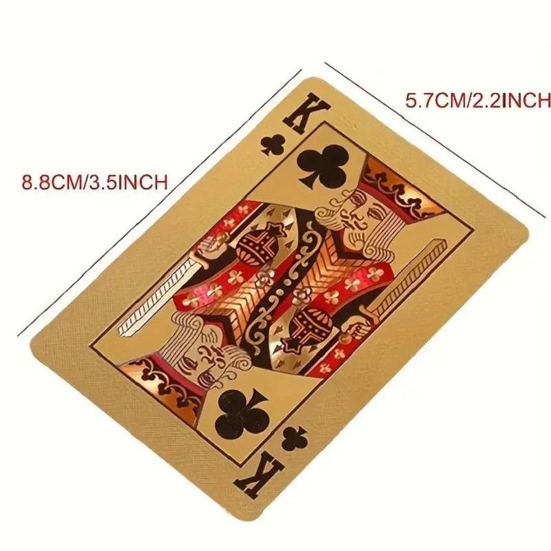 24K Gold Spielkarten Plastik Poker Spielkarten Deck Folien Pokerkarten Pack Magie Wasserdichte Karten Geschenk Sammlung Spiel