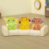Mix 6Pcs Cute Animals Wearing Headphones Luminous Pig Cat Dog Rabbit Figurine Glow In The Dark Mini Statue Resin Crafts Ornament