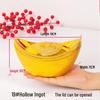 Feng Shui Gold Ingot Ornament for Wealth: New Year Hollow Plastic Candy Box Decor