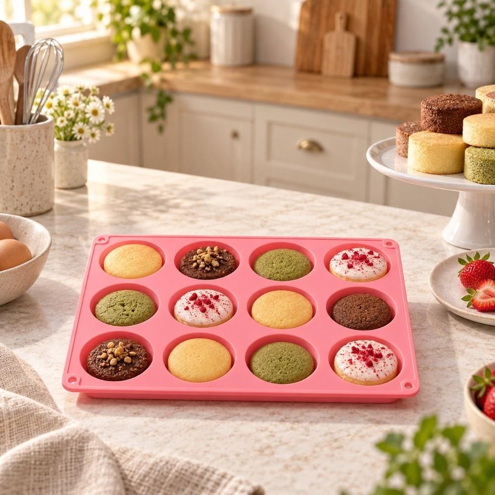 Round Shape Cake Puck Mold 12-Cavity DIY Cake Core Tool New Cake Pop Molds Home Baking