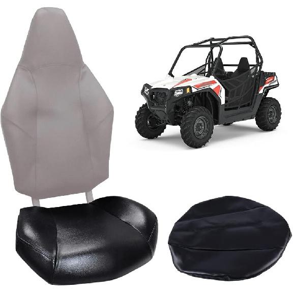 PIT66 Black PVC Leather Seat Cover Compatible with Honda 2000-2006 Rancher 350 2012-2018 Polaris RZR 570