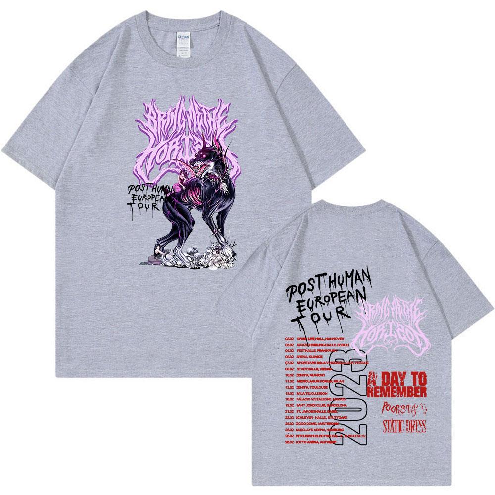 BMTH Kapela BringMe TheHorizon Post Human Evropské Turné Tričko Pánské Dámské Hip Hop Vintage Tričko Vysoká Kvalita 100% Bavlna Trička