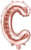 Foil Balloon Letter "C", 35Cm, Rose Gold