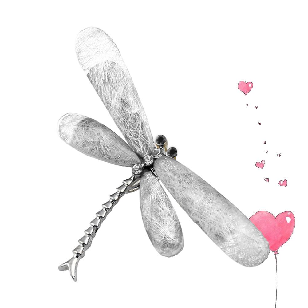 Resin Dragonfly Brooch Pin Grey Exquisite Lapel Corsage Breastpin Jewelry Costume Gift for Women Lapel Pin