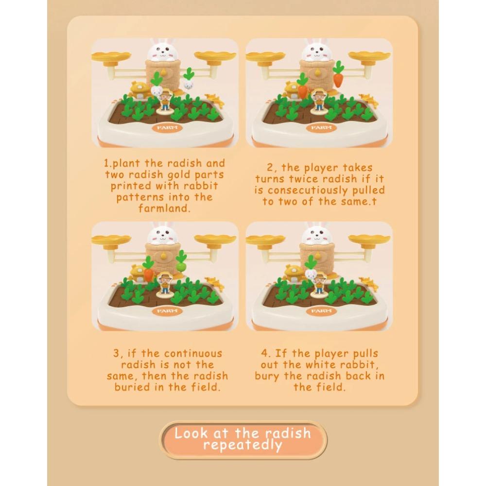 Toddler Montessori Math Toy Radish Harvest Memory Game Number Sense Scale Learning Counting Early Education Parish Teaching  AID