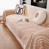 Simple Luxurious Chenille Sofa Case Abstract Irregular Line Settee Mat Anti Cat Scratch Dirt Resistant Machine Wash Couch Pad