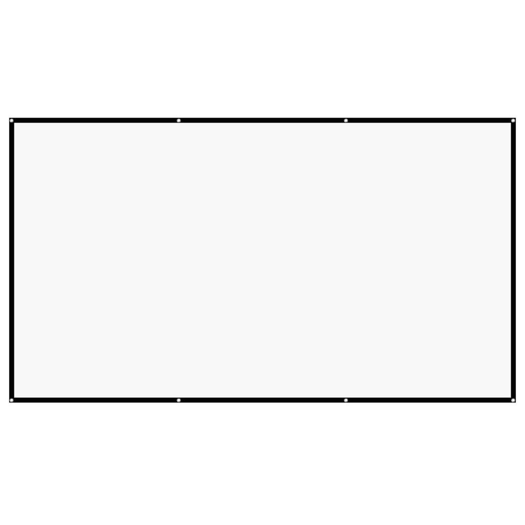 Projector Screen, 3048 mm 16:9 4K 1080 HD Projection Screen, Wall Mounted Projection Dispaly Projector with 8 Hooks and Double-Sided Tapes, Portable