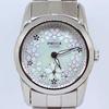 Used Limited Model CITIZEN Citizen wicca Women's Watch Floral Pattern Cherry Blossom Stone Shell Dial Smoseco Silver
