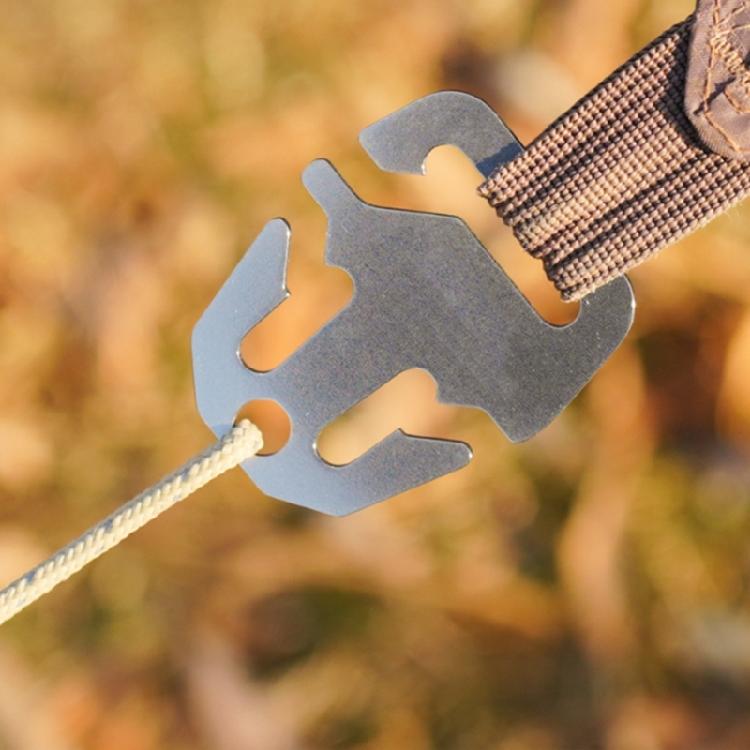 Stainless Camping Tent Wind Rope Buckle Outdoor Knot Tool Guyline Wind Rope Cord Adjuster Fast Knot Knotting Buckle