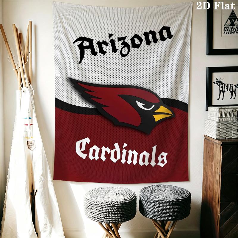 Arizona Cardinals Wall Tapestry Aesthetic Wall Hanging Printed Fabric Blanket Decorative Tapestries for Bedroom Living Room Home Decor
