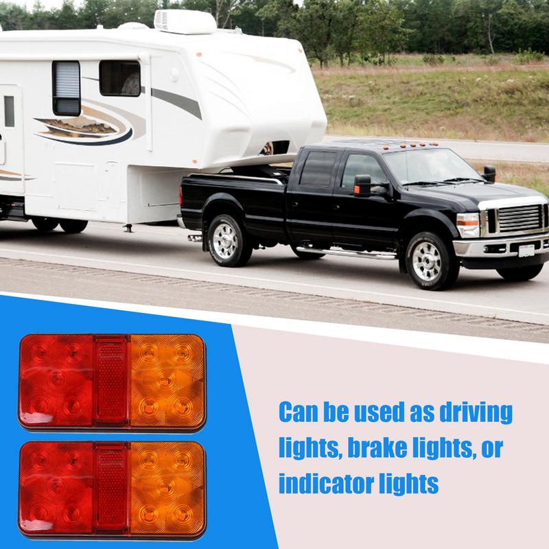 Trailer Side Lights LED 1 Pair Truck Side Lights 12V/24V/12-80V Night Driving Tail Lights Trailer Signal Tail Light