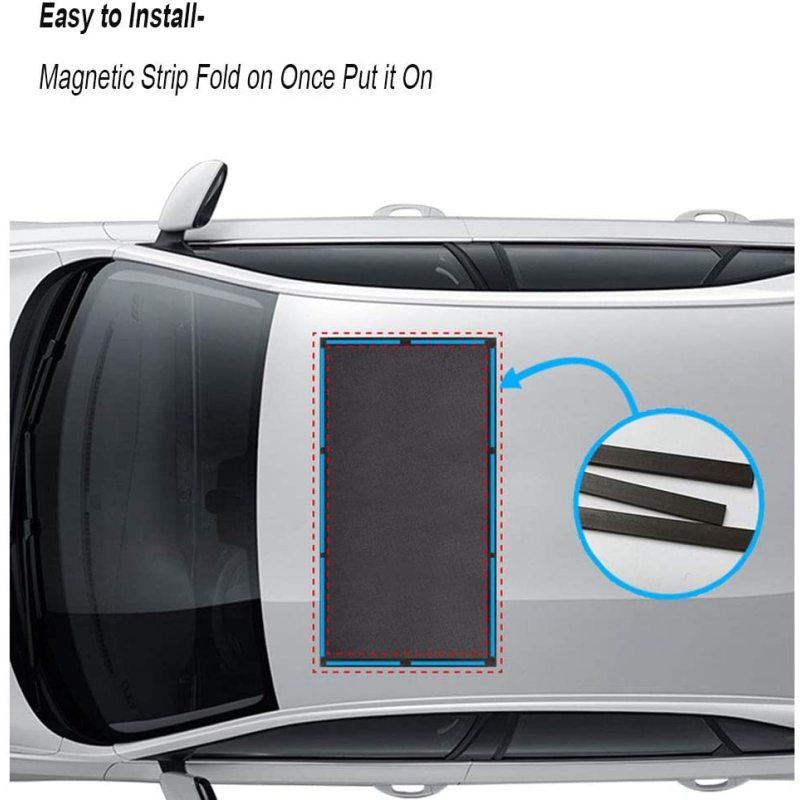 Auto Schiebedach Sonnenschutz Atmungsaktives Netz Auto Dachabdeckung Schnelle Montage UV-Sonnenschutz