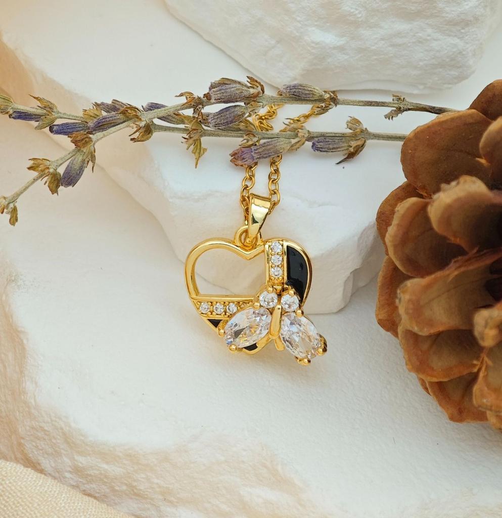 Collana da Donna Collana Farfalla Amore Rotante Accessori Versatili da Donna