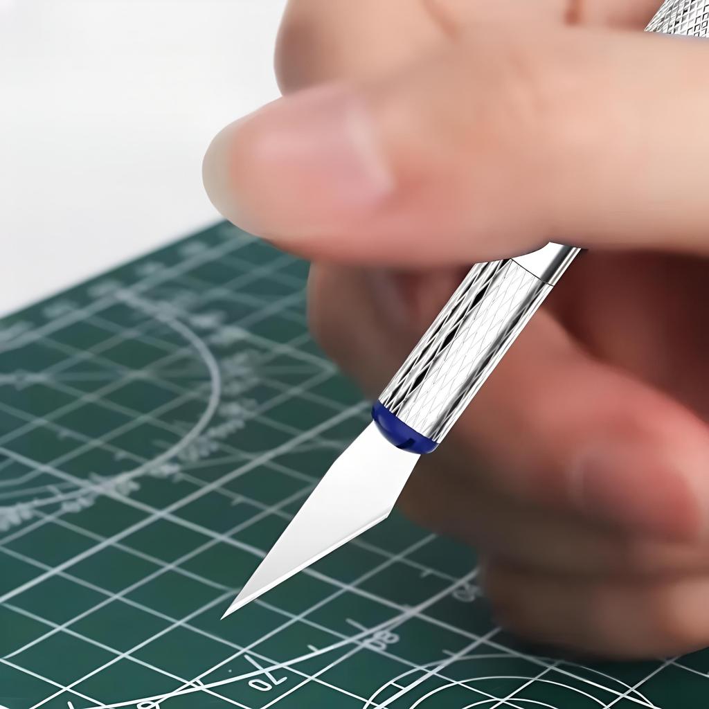 13 piezas de cuchillo para tallar metal, estilo bolígrafo, sello artístico, corte manual, combinación de recortes de papel, dispositivo antideslizante, herramienta de reparación de precisión DIY