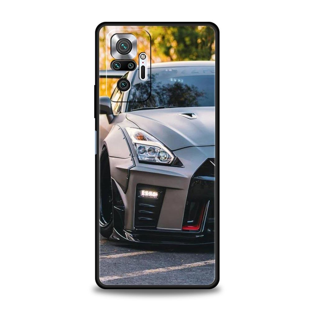 Blue Red JDM Sport Car Phone Case For Xiaomi Redmi Note 14 13 5G 10 11 12 Pro Plus 4G 14C 13C 12C 10C Black Cover