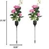 Solar LED Rose Light Outdoor Waterproof Yard Lamp LED Artificial Flower Light Courtyard Landscape Light Garden Decoration