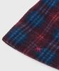 Yunse Hatch Embroidered Beanie (Burgundy Check)