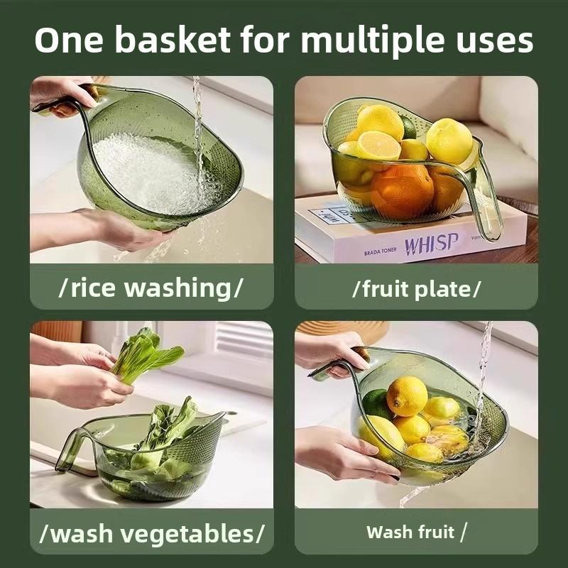 Rice-washing Magic Tools: Rice-washing Sieve, Water-draining Basket, Vegetable-washing Basin, Ladle, Water-rinsing, Water-draining Basket