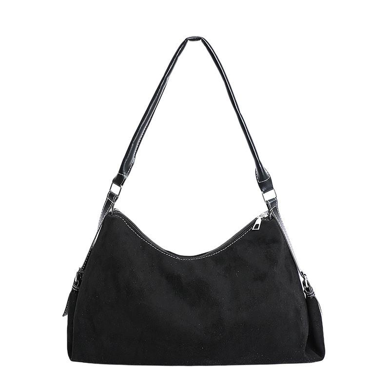 Vintage Suede Tote Bag For Women Large Capacity Crossbody Fashionable Autumn Organizer