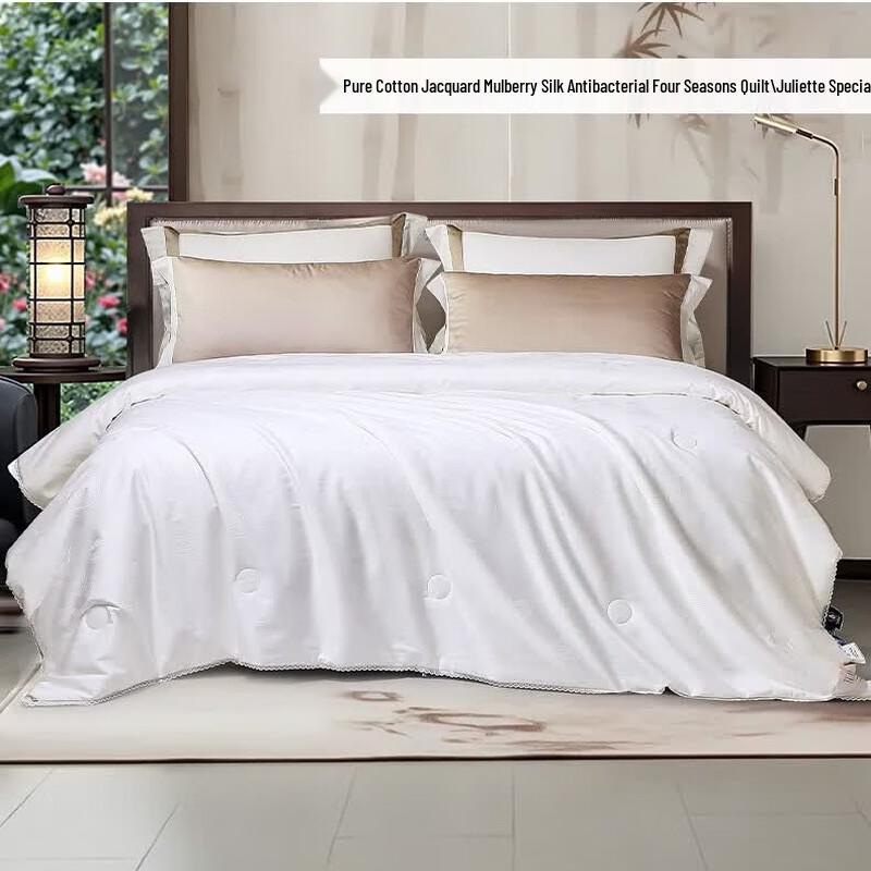 Fuanna Mulberry Silk & Cotton Jacquard Four-Season Duvet Double (203x229cm)