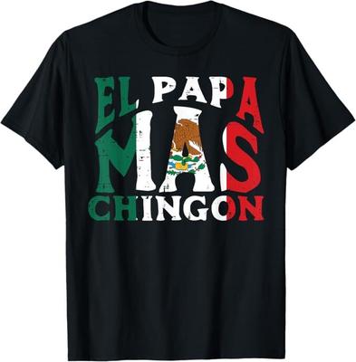 Vaderdag El Papa Mas Chingon Grappige Mexicaanse Papa Spaans T-shirt