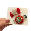Kids' Festive Santa Claus Candy Hair Clips - Cute Princess Cartoon Hairpins for Holiday Performances