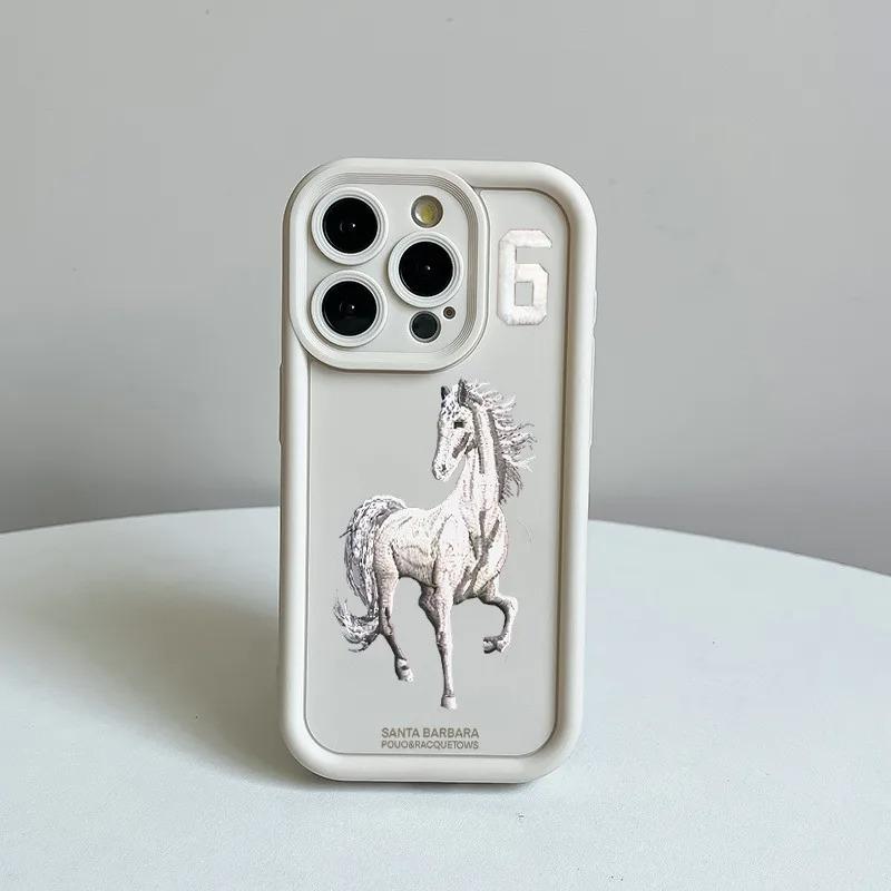 Horse pattern phone case suitable for iPhone 17Air 16 Pro15 14 13 12 11 Pro Max Plus XR 8 7 anti-fall and shockproof back cover