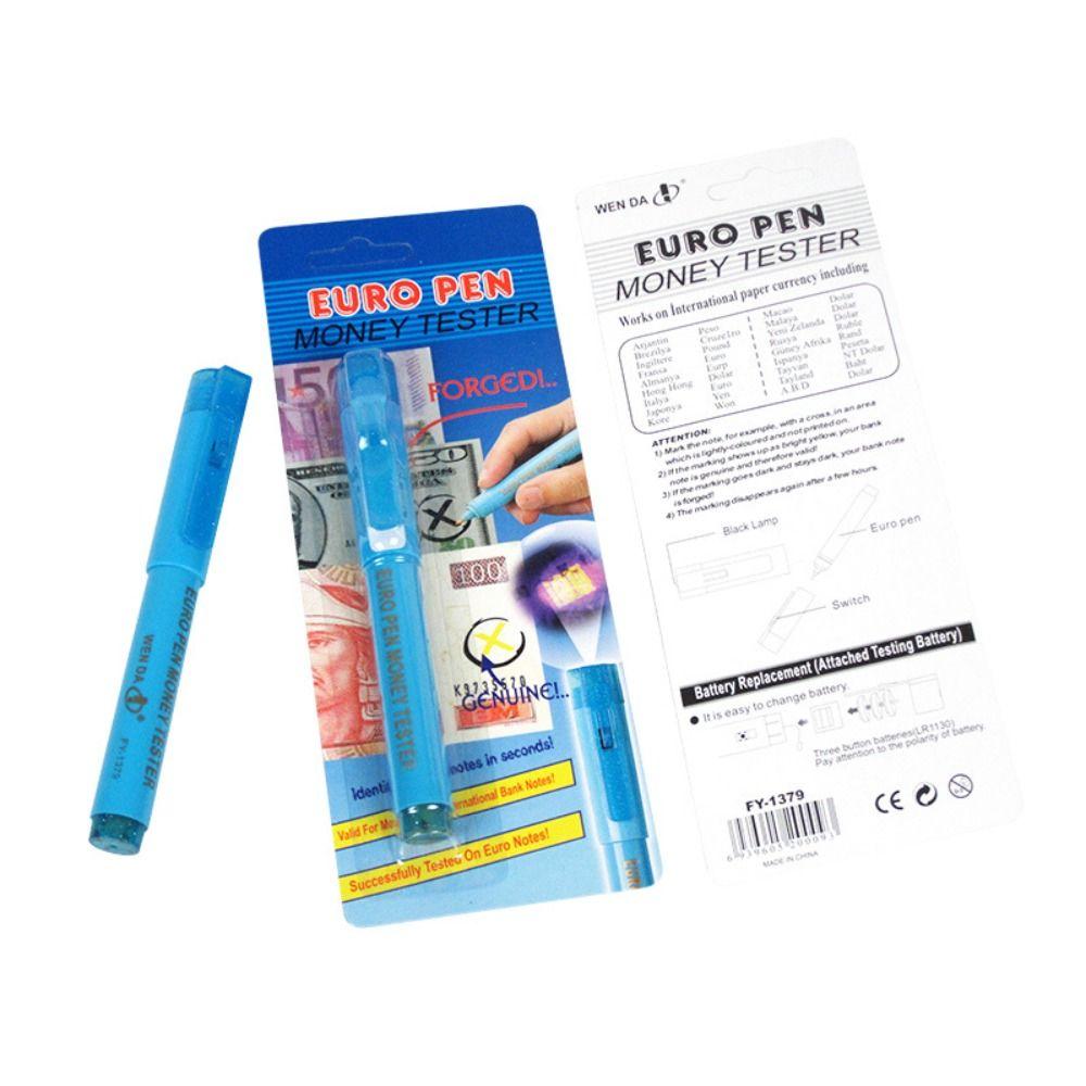 Fluorescent Detection Anti-counterfeiting Pen 2 In 1 Ultraviolet Tube Light Money Tester Pen
