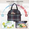 Custom GTI Tartan Insulated Lunch Bag Portable Thermal Lunch Box for Work Travel Reusable Bento Tote with Adjustable Shoulder