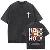 Awesome Christian Jesus Bible Verse Vintage Washed Tshirts Men Women Casual Cotton Oversized T Shirts Hip Hop Retro Streetwear