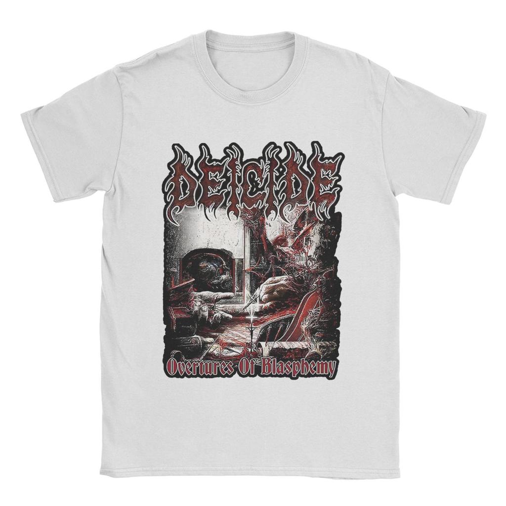 Herren T-Shirts Deicide Hipster 100% Baumwoll T-Shirt Kurzarm Band T-Shirts Rundhals Kleidung Party