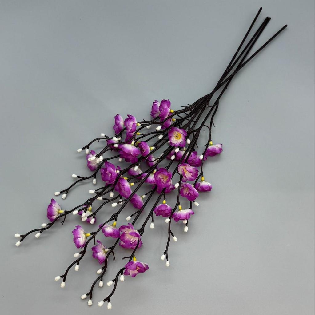 Mini Plum Blossom Silk Flower Arrangement for Home Decor
