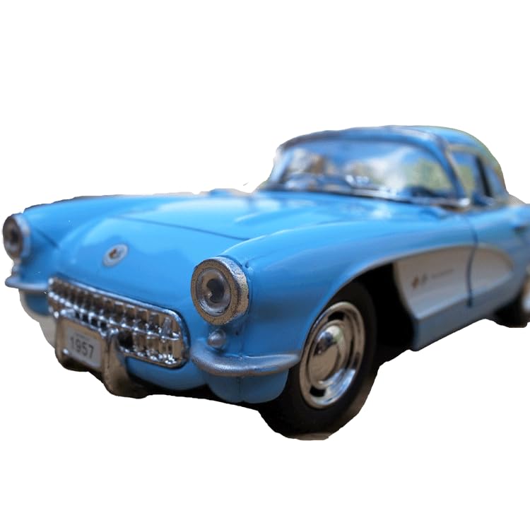 Scale 1957 Chevrolet Corvette Diecast Model Light KINSMAT 1/34 Car, Blue,