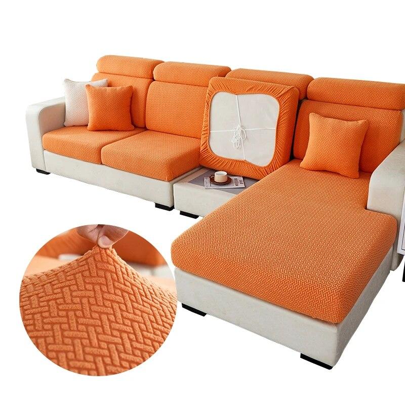 1pc jacquard plush sofa cushion cover, chalse long cover, back cushion slipcover ,stretch protector for 1/2/3/4 seat couch cover
