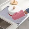 1pc Dish Drying Mat Microfiber Absorbent Table Placemat Non-Slip Heat Resistant Drain Pad Cabinet Drying Mats Kitchen Bathroom Mats