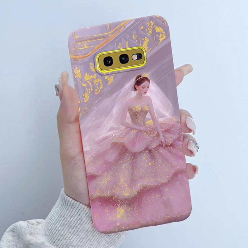 For Samsung Galaxy S10e Phone Case Flower Girls Design Soft Silicone TPU Back Housing for Galaxy S10E S10 E SM-G970F/DS Covers