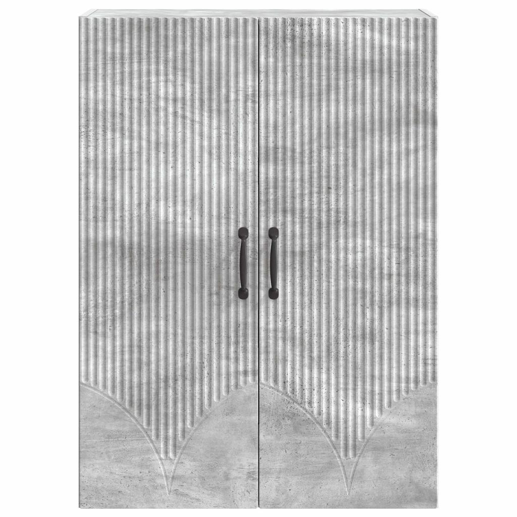 Wall Mounted Cabinet Concrete Grey 66 x 34.5 x 90 cm Particleboard