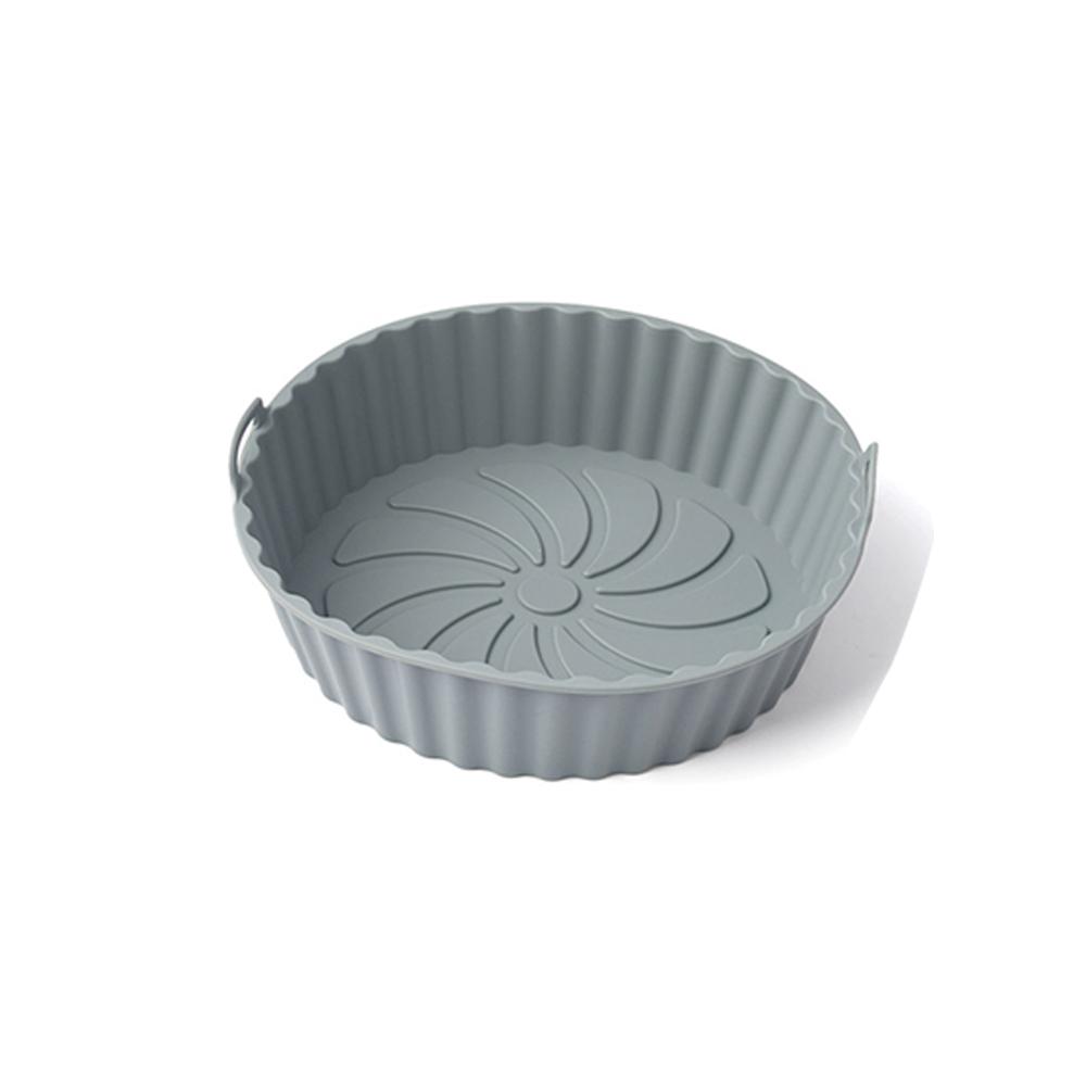 1pc Silicone Air Fryers Oven Baking Tray Pizza Fried Chicken Airfryer Silicone Basket Reusable Airfryer Pan Liner Accessories