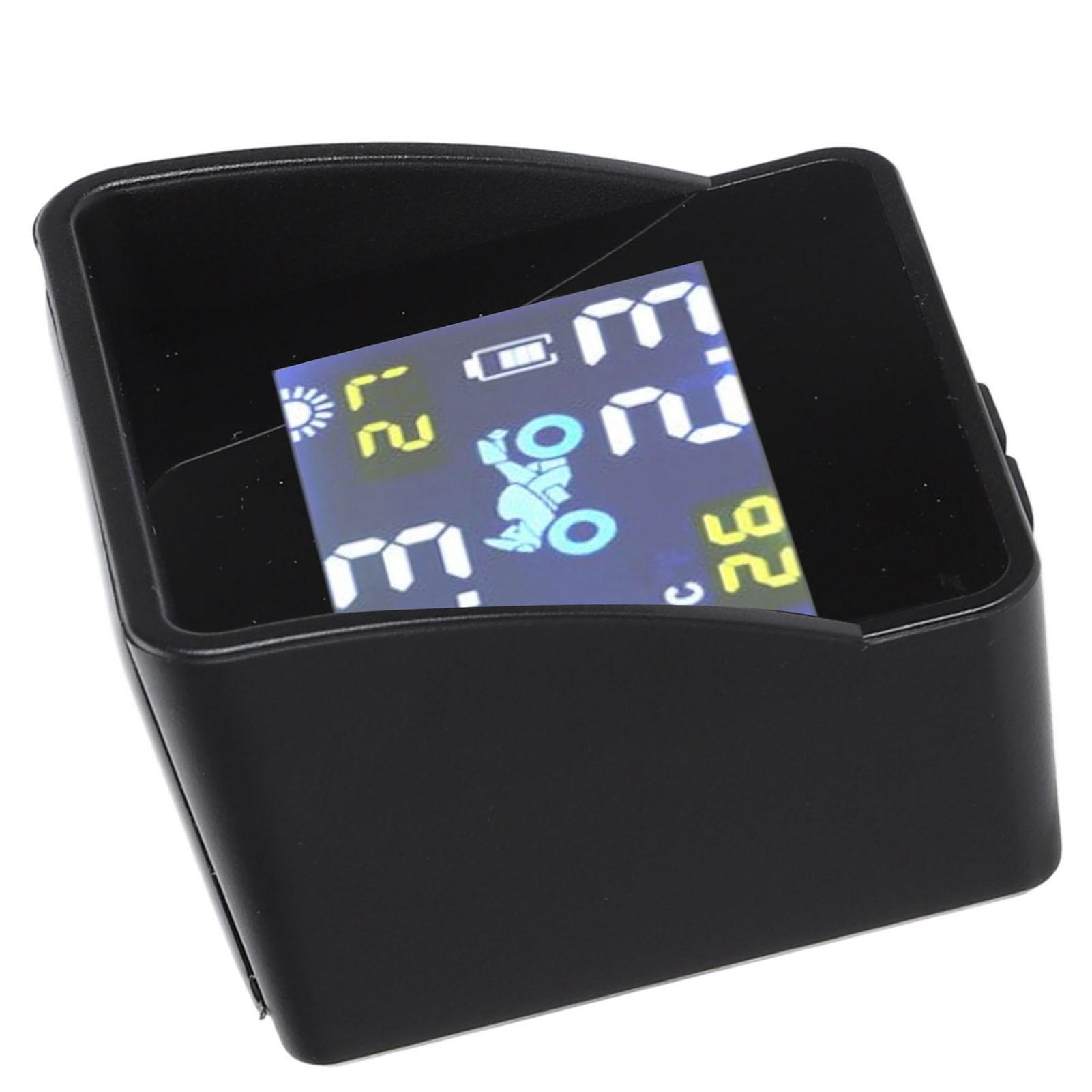 Motorcycle Wireless Tire Pressure Monitoring System,Solar Motorcycle Tire Alarm Sensor with Screen LCD Display,Motorbike Tyre Temperature Alarm