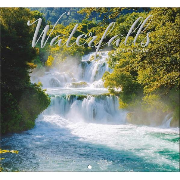 Waterfalls 2026 Full Size Wall Calendar for Planning, Scheduling, and Organizing