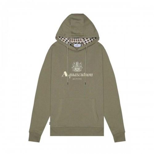 Aquascutum Mens Active Big Logo Hoodie