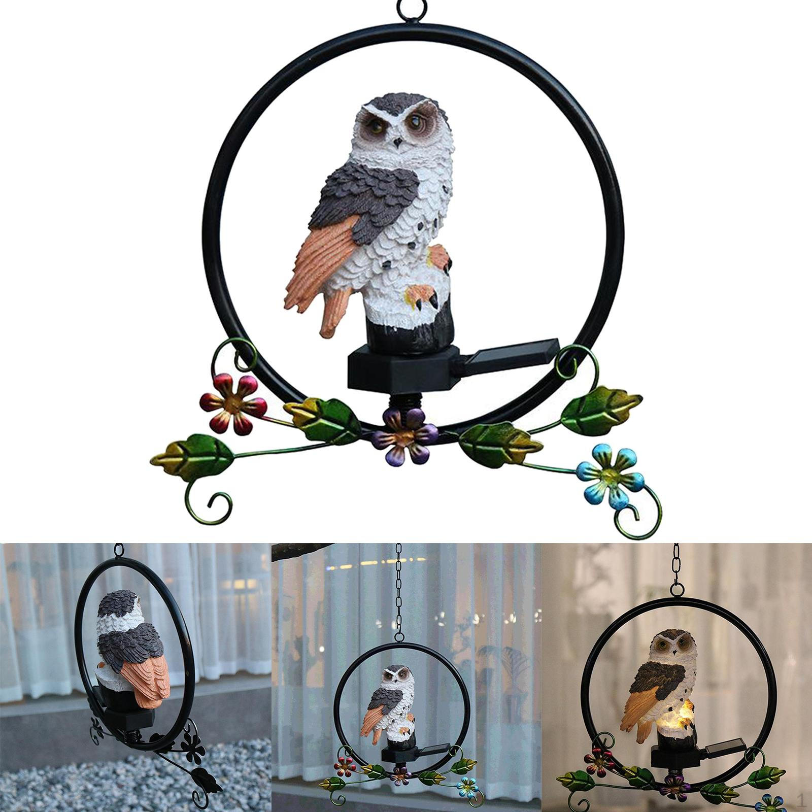 

Светодиодный светильник для газона с совой и птицей, уличный водонепроницаемый садовый пейзажный светильник коричневый