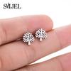 Fashion Round Tree of Life Stud Earrings Women Bohemian Tree Plant Jewelry Stainless Steel Earrings Ear Accessories Bijoux