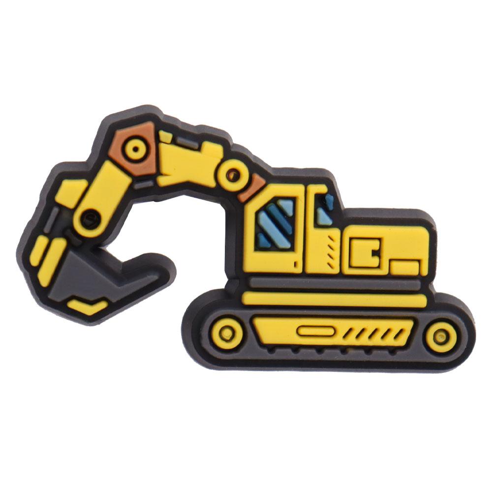 1Pcs PVC Mix Construction Vehicle Excavator Boys Buckle Clog Cool Children Cranes Car Shoe Charms Accessories Shoe Charm